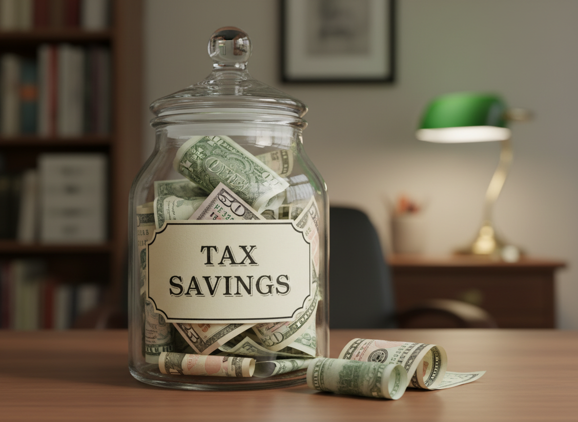Jar of money Tax Savings
